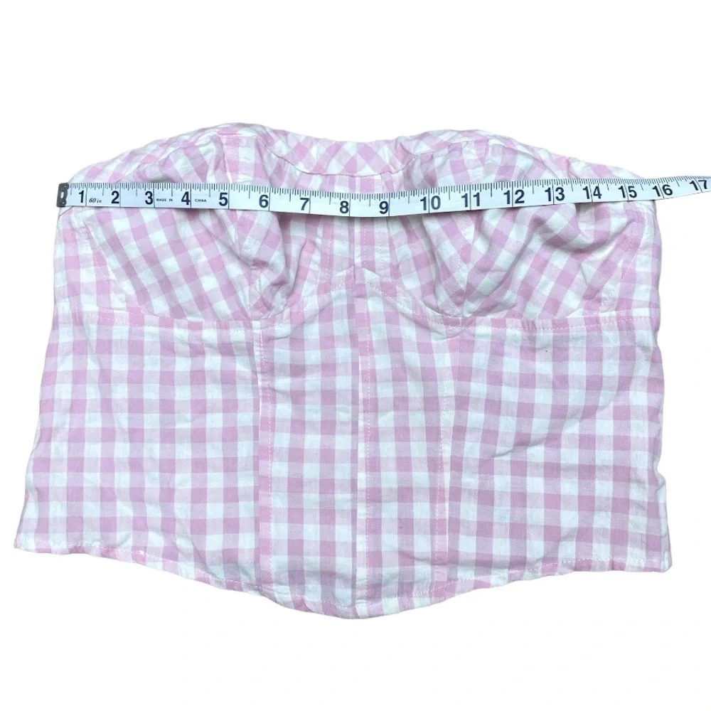 NWOT Free People Leilani Gingham Tube Top